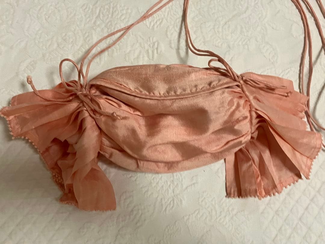 コケ⭐︎ BUNON キャンディ　サーモンピンク　シルクポシェット