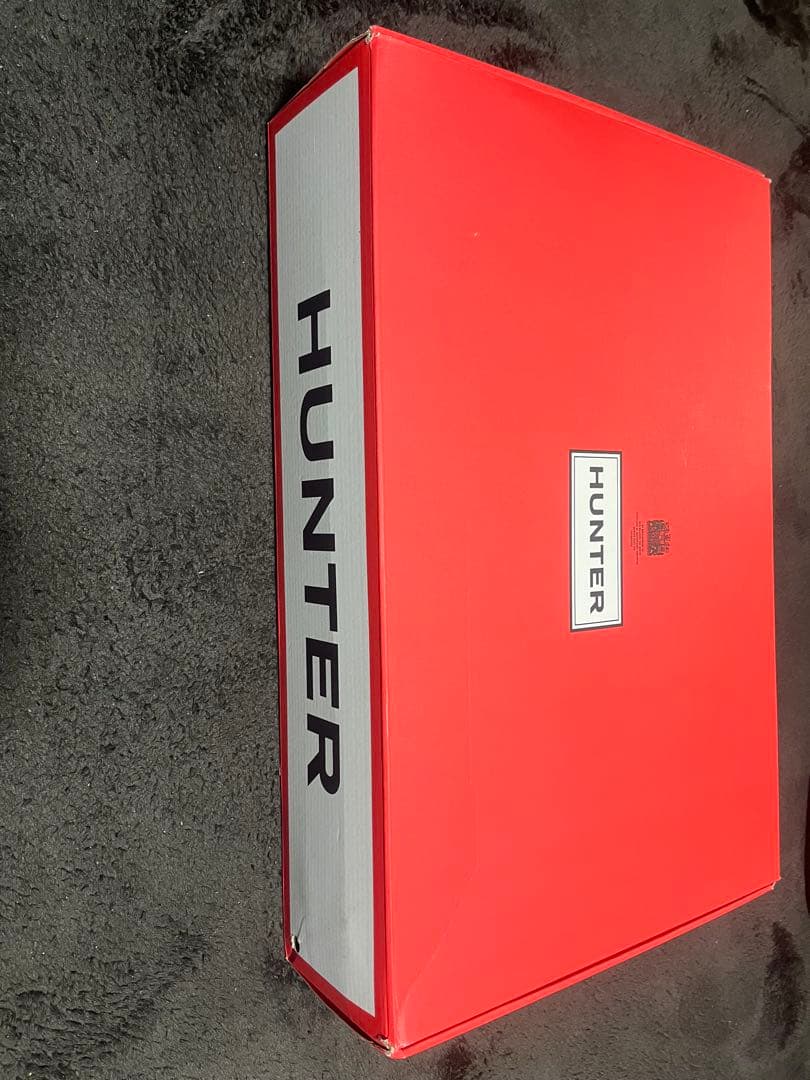 【25.5㎝】HUNTER ロング レインブーツ 雨靴 ブラック 黒