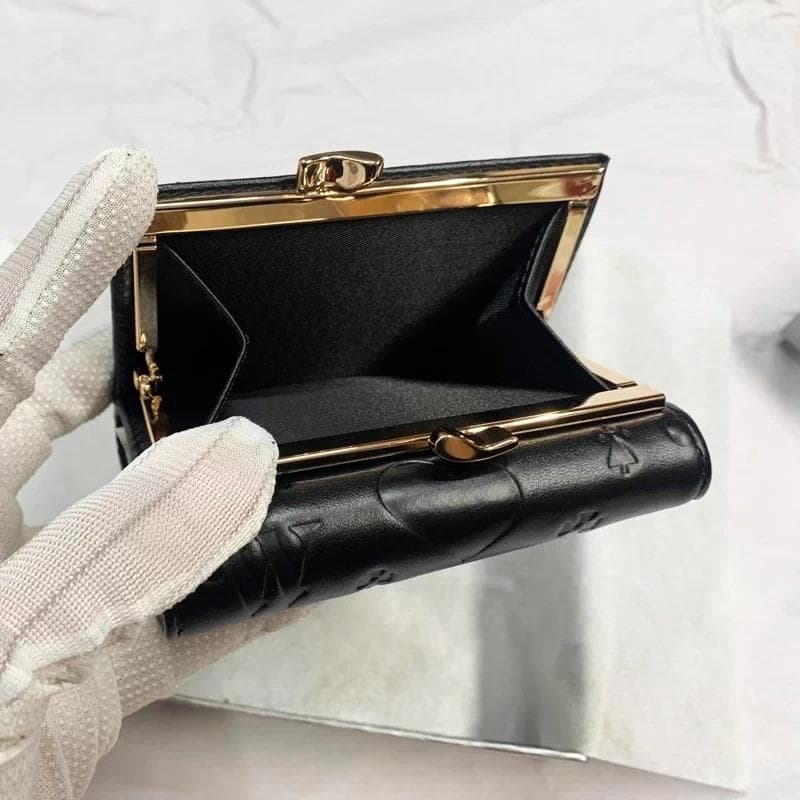 Vivienne Westwood 3つ折り財布 / ブラック/ゴールドロゴ