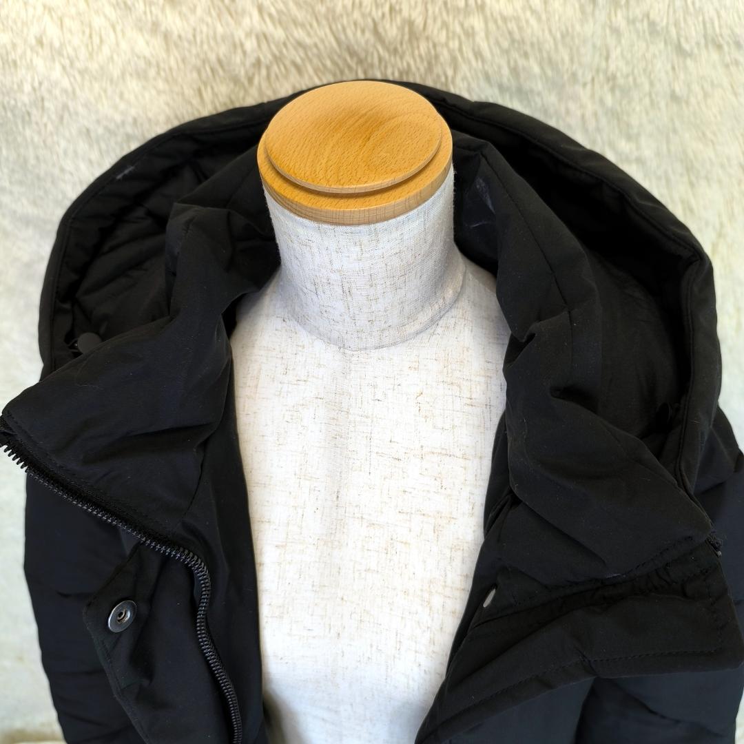 【新品タグ付き✨】ZARA　ザラ　ロング　ダウンコート　フード付　防風　防水　黒