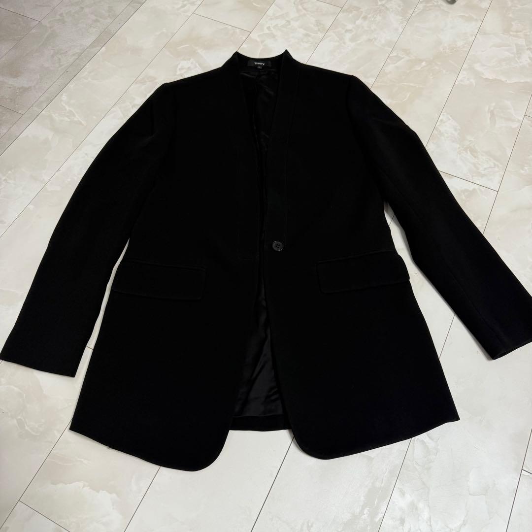 【theory】Synthetic Crepe Fluid Jacket 黒