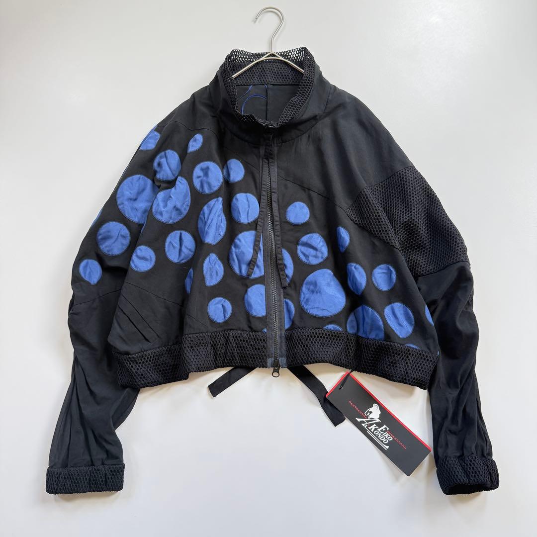 新品✨ エイココンドウ ドット柄 メッシュ切替 ダブルジップ ブルゾン 40