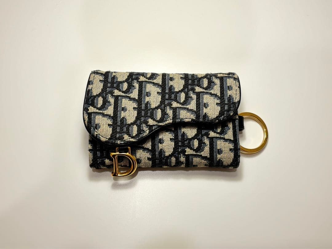 Christian Dior Saddle キーケース オブリーク ジャガード