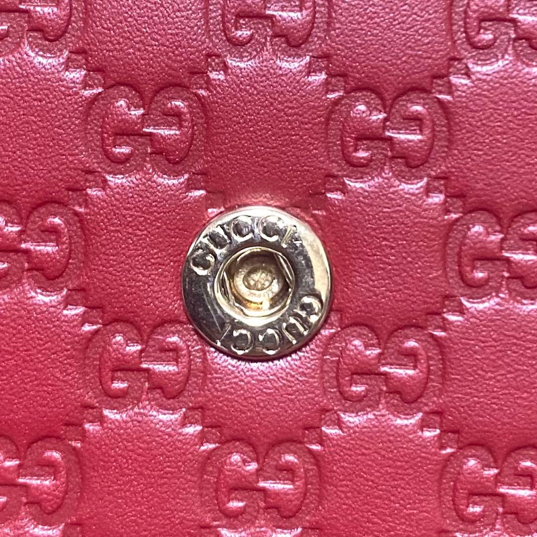美品✨ GUCCI グッチ ラウンドファスナー二つ折り長財布　マイクロシマ