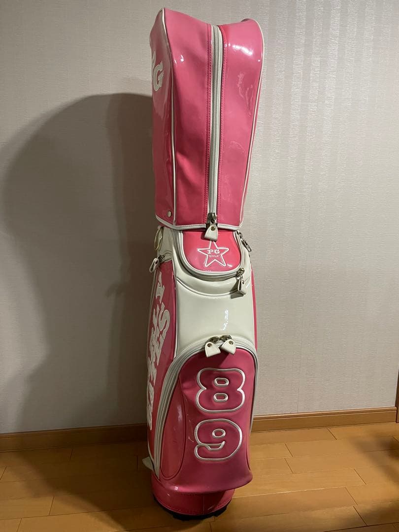 パーリーゲイツ　ピンク✖️アイボリー　キャディバッグ