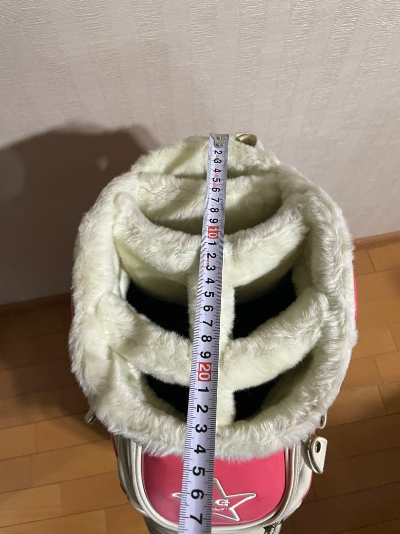 パーリーゲイツ　ピンク✖️アイボリー　キャディバッグ