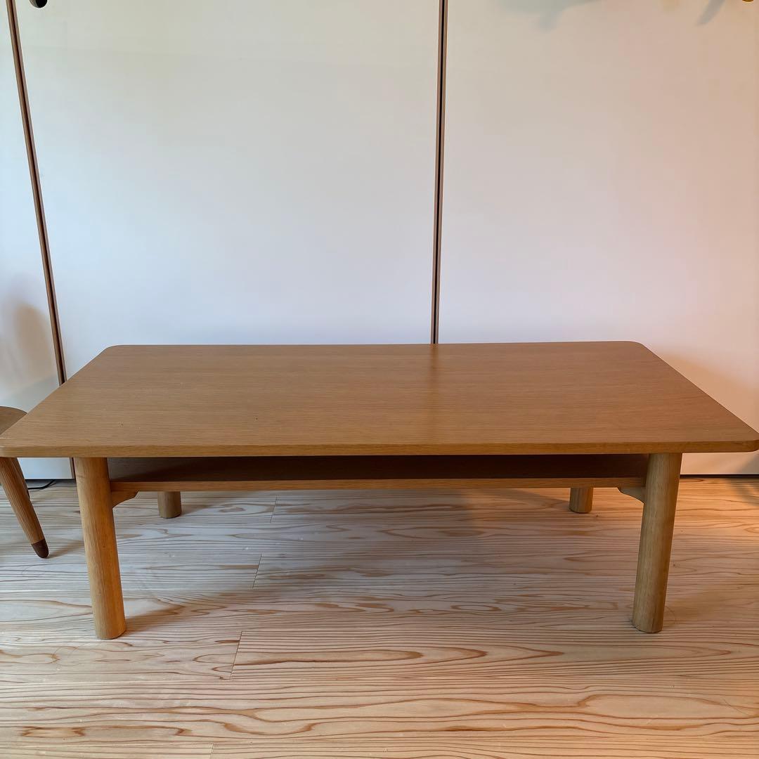 無印良品　木製ローテーブル・オーク材　MUJI