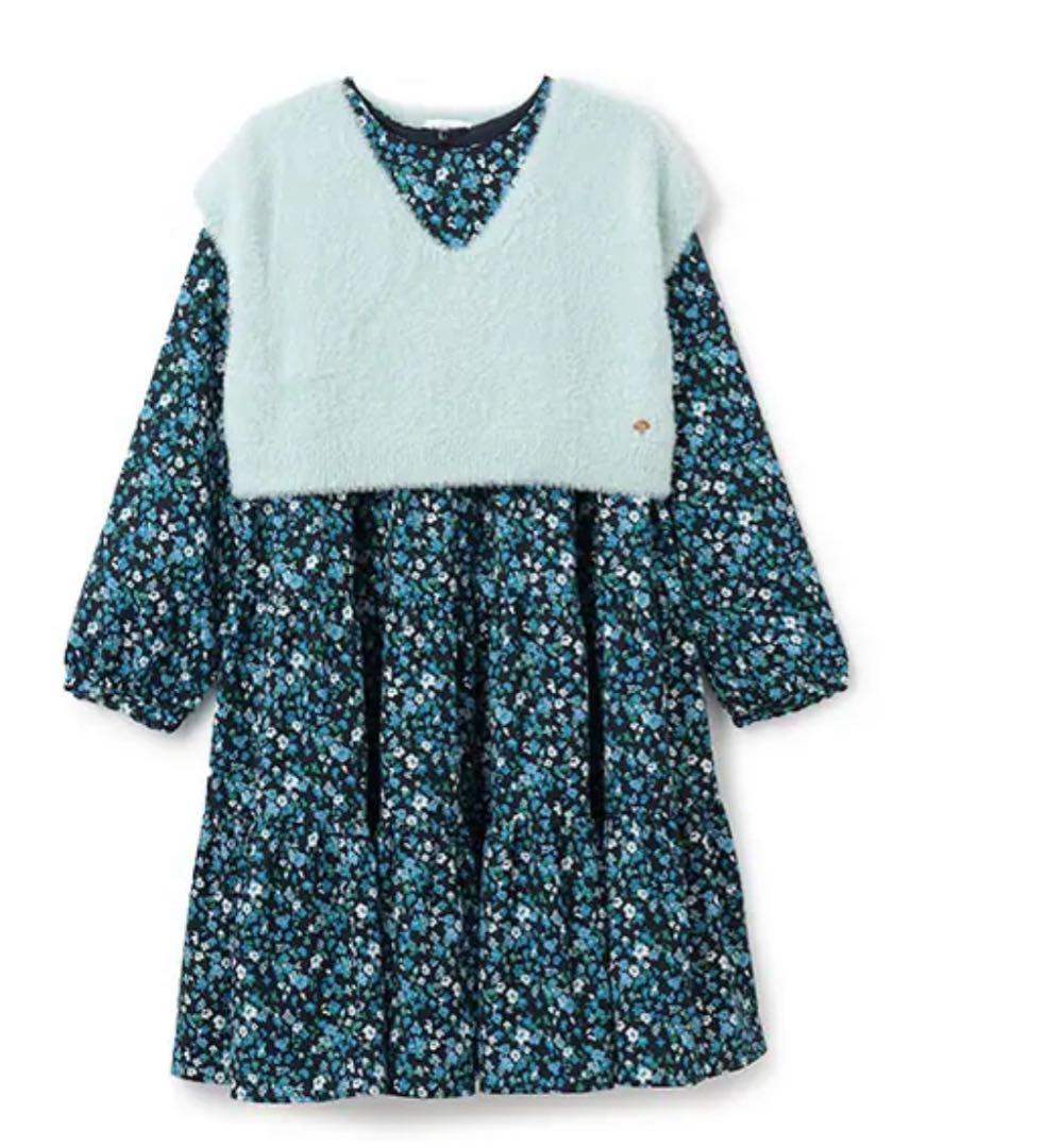 新品　ニットベスト&ポピーワンピースセット　ケイトスペードニューヨーク　150