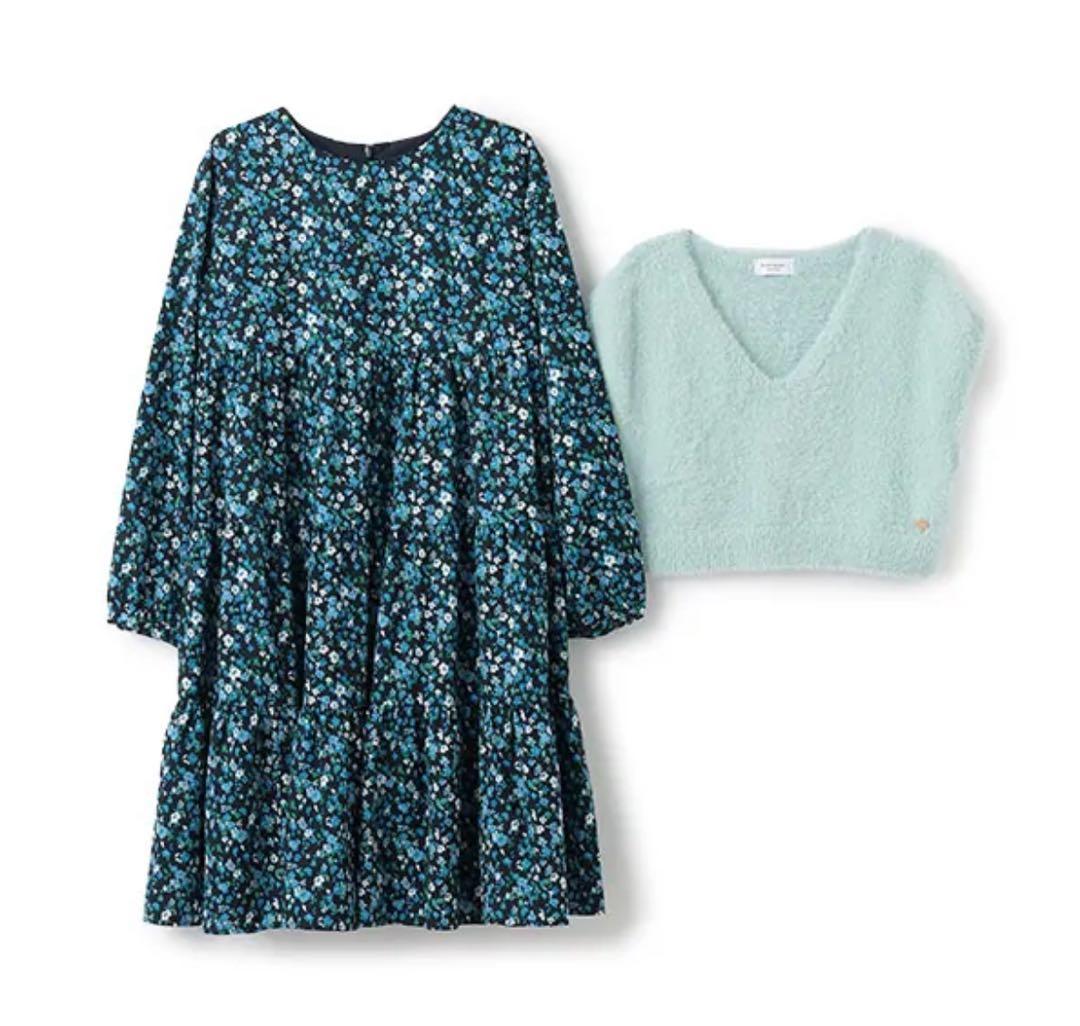 新品　ニットベスト&ポピーワンピースセット　ケイトスペードニューヨーク　150