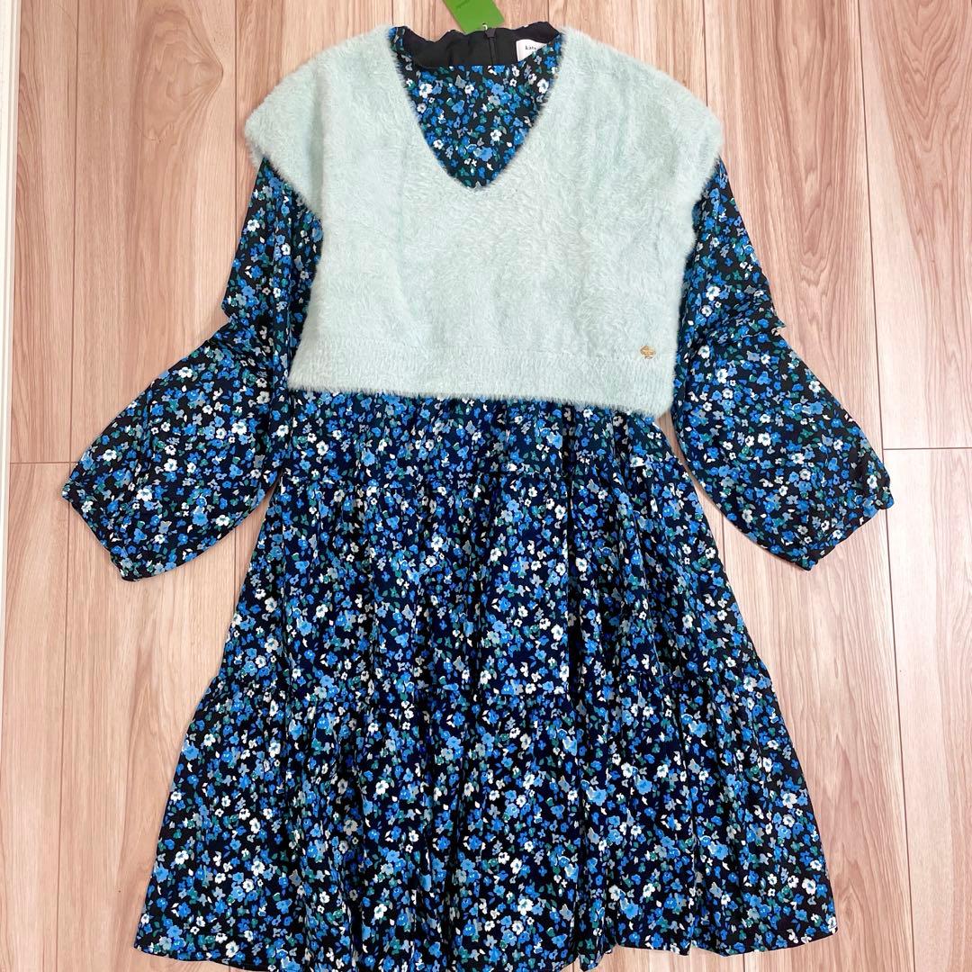 新品　ニットベスト&ポピーワンピースセット　ケイトスペードニューヨーク　150