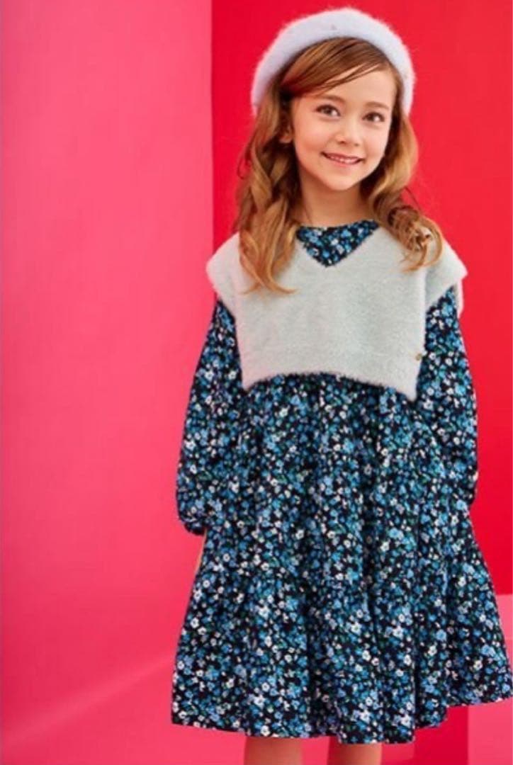 新品　ニットベスト&ポピーワンピースセット　ケイトスペードニューヨーク　150