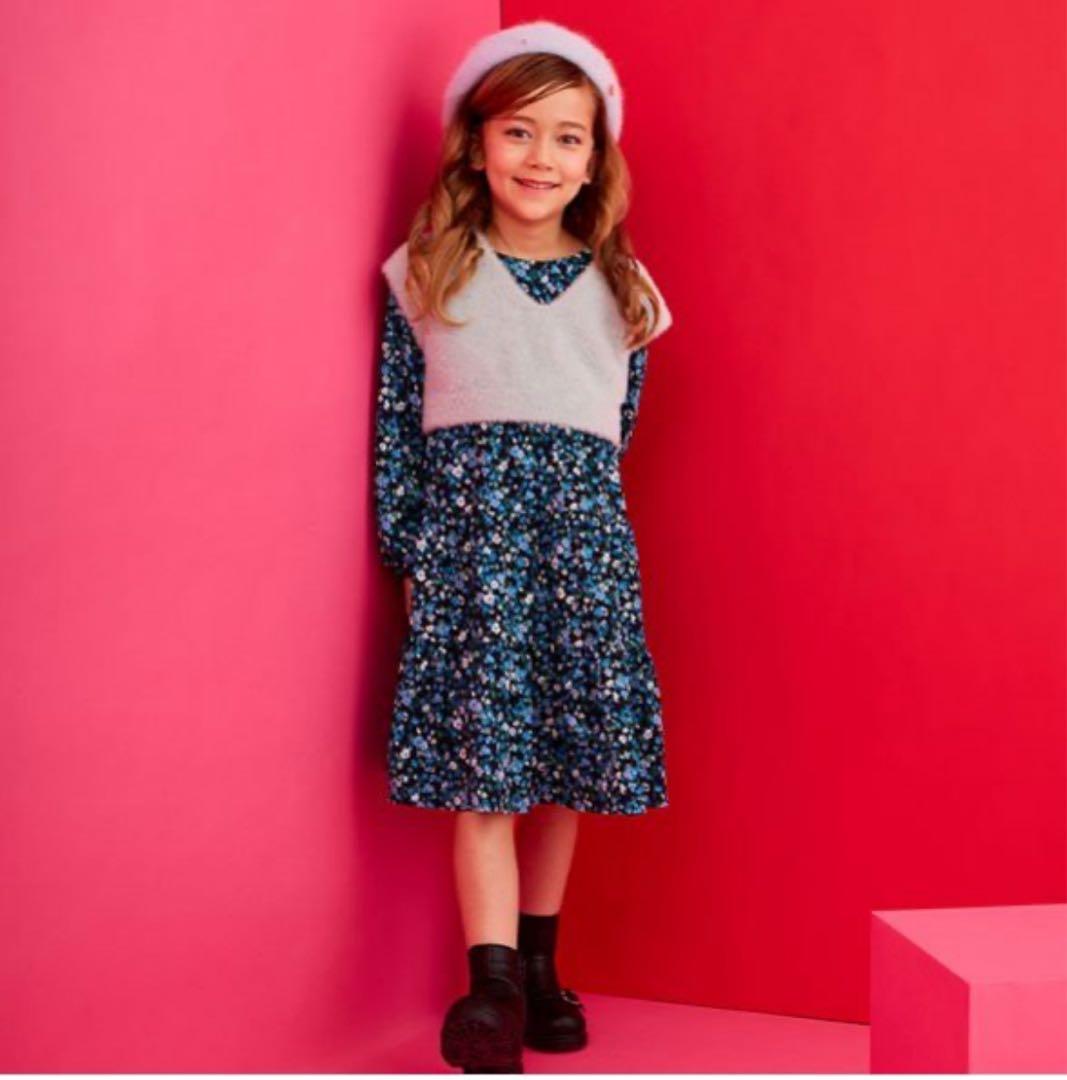 新品　ニットベスト&ポピーワンピースセット　ケイトスペードニューヨーク　150