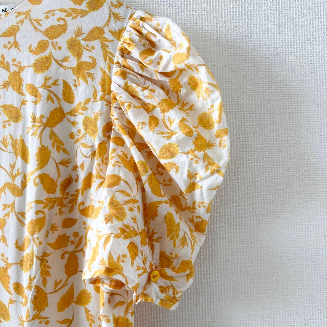 マリハ　セレナーデのドレス　ロングワンピース　半袖　イエロー　38