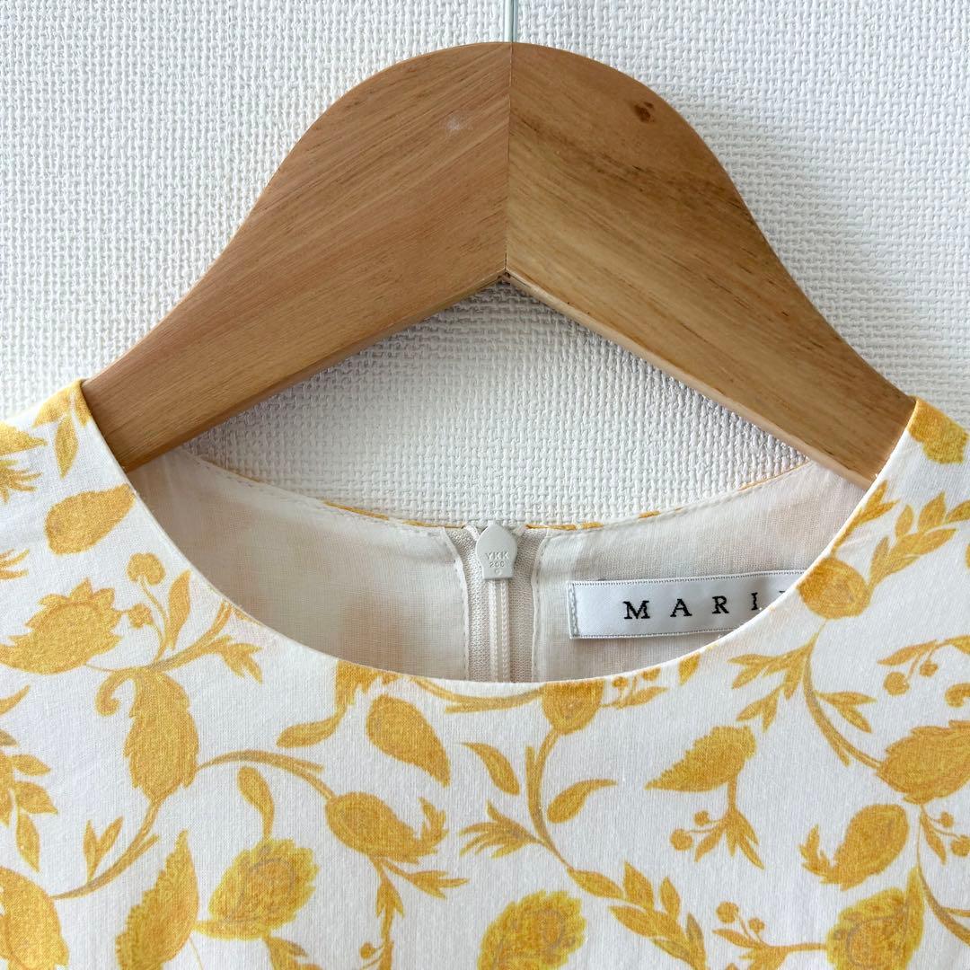 マリハ　セレナーデのドレス　ロングワンピース　半袖　イエロー　38