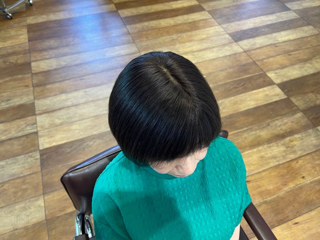 前髪カット人毛100%レミー毛ウィッグ