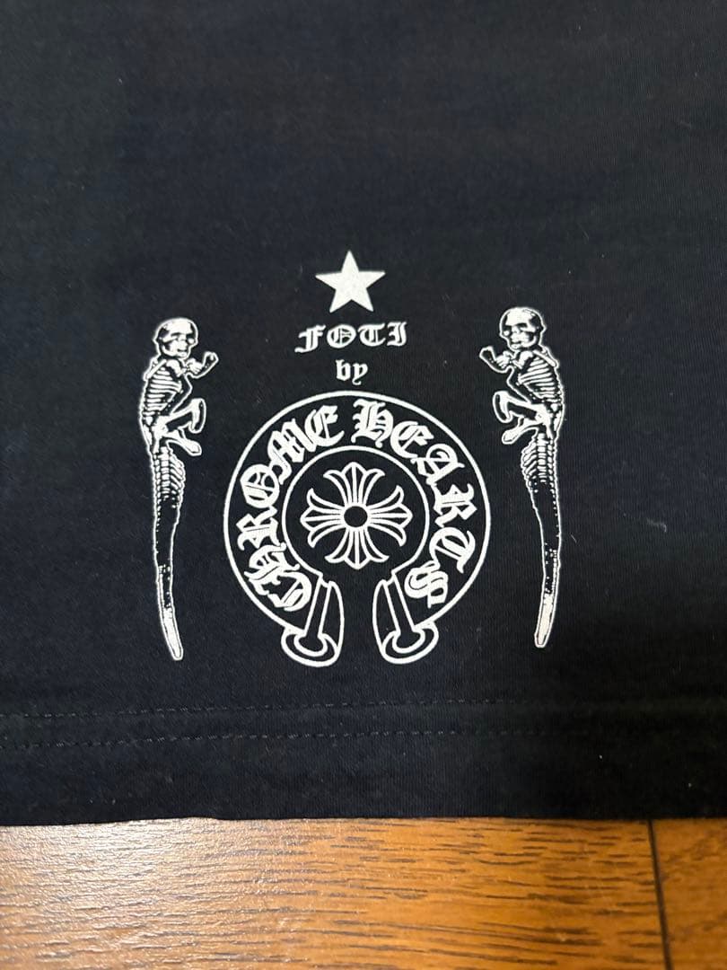 クロムハーツ　ドクロセーラ鍵穴デザイン 半袖Tシャツ 黒