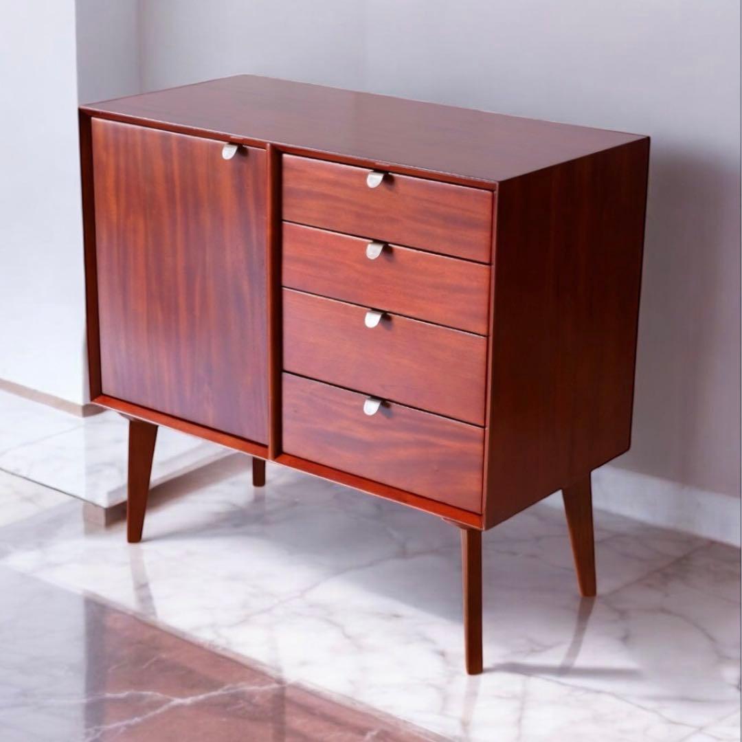 F 新品 北欧 リビングボード キャビネット 80cm サイドボード 本棚