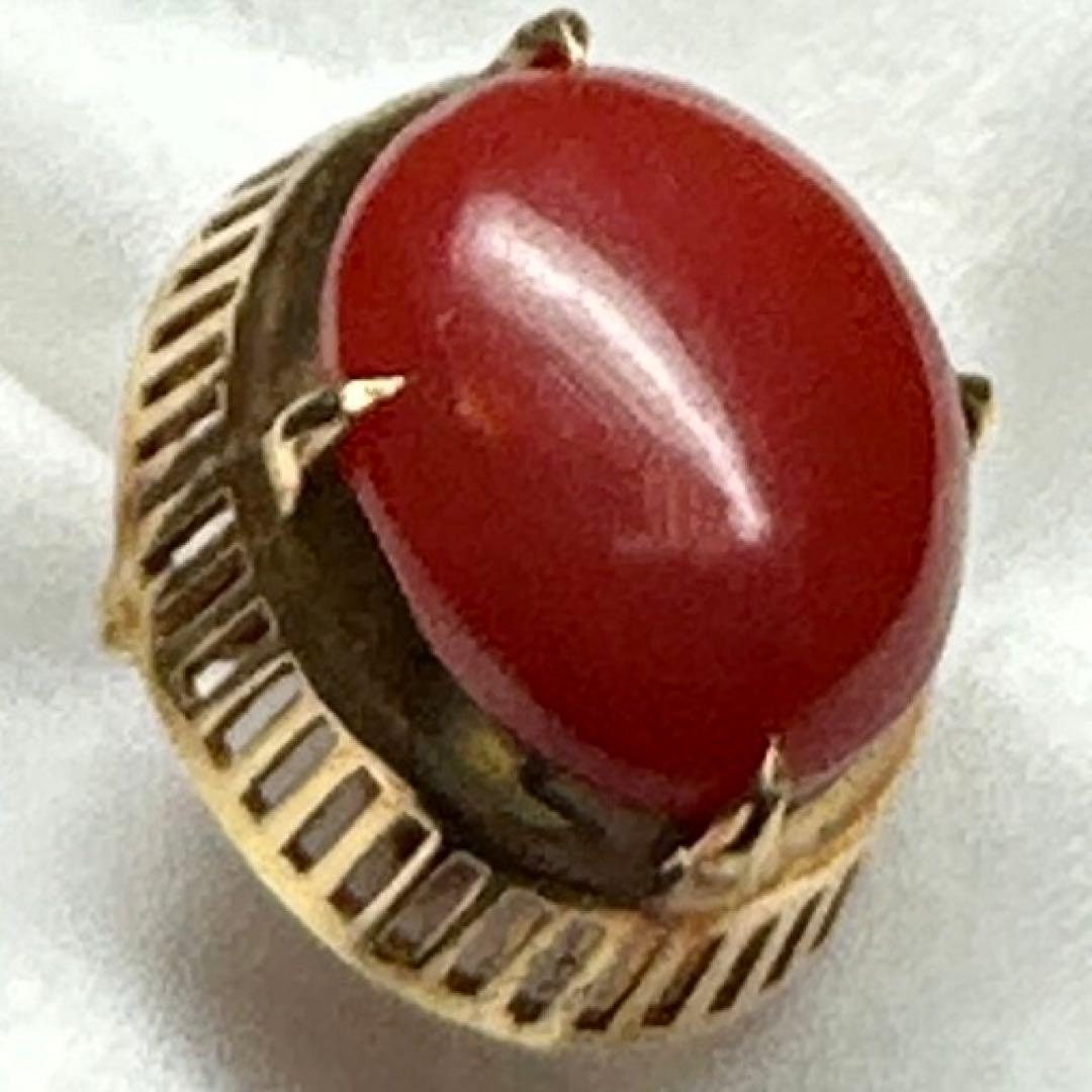 K18刻印　本血赤珊瑚　タイピン　2.9g タルチ　東な8-0110☆2F