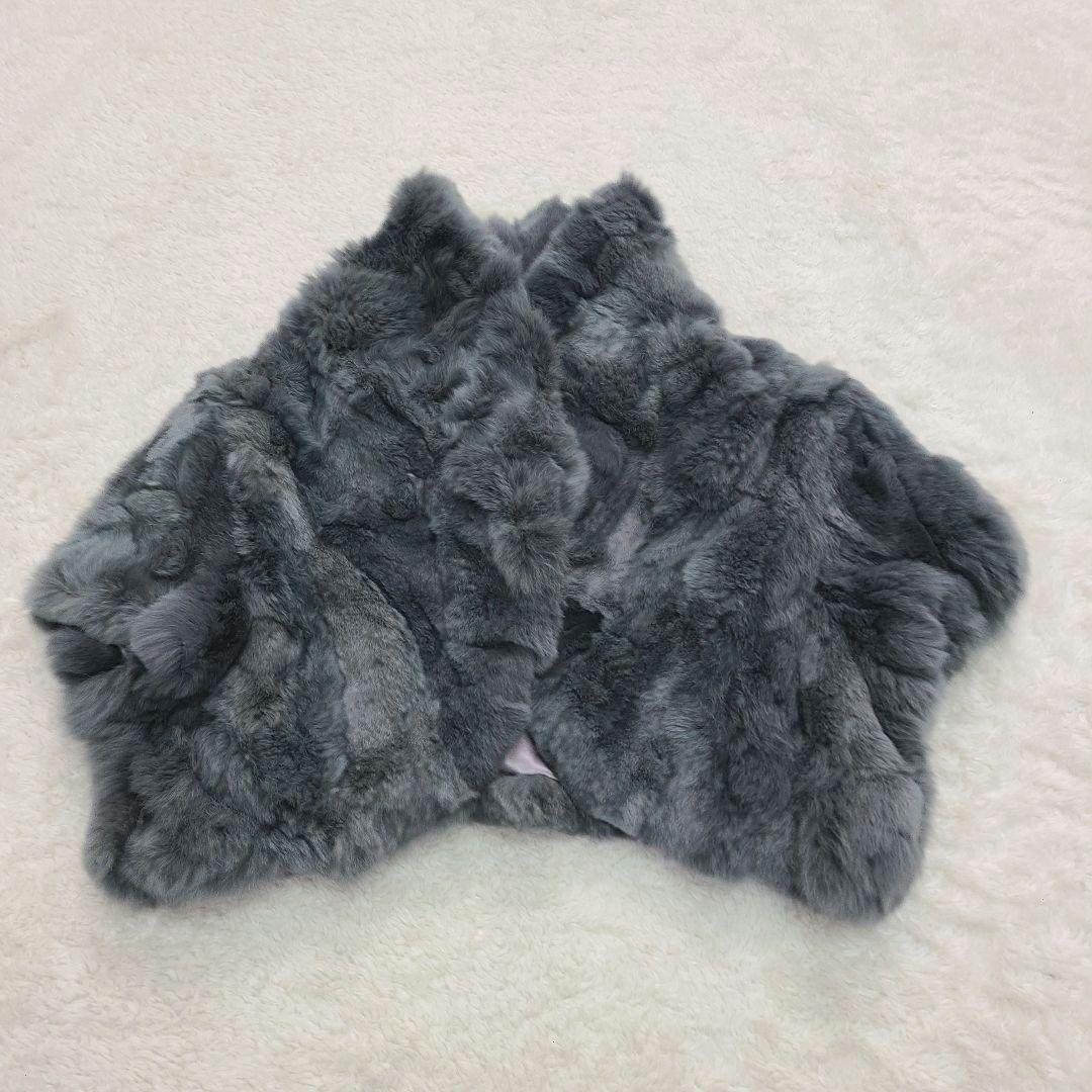 【高級】　イヴサロモン　リアルファー　レッキス　ラビット　ボレロ　ジャケット