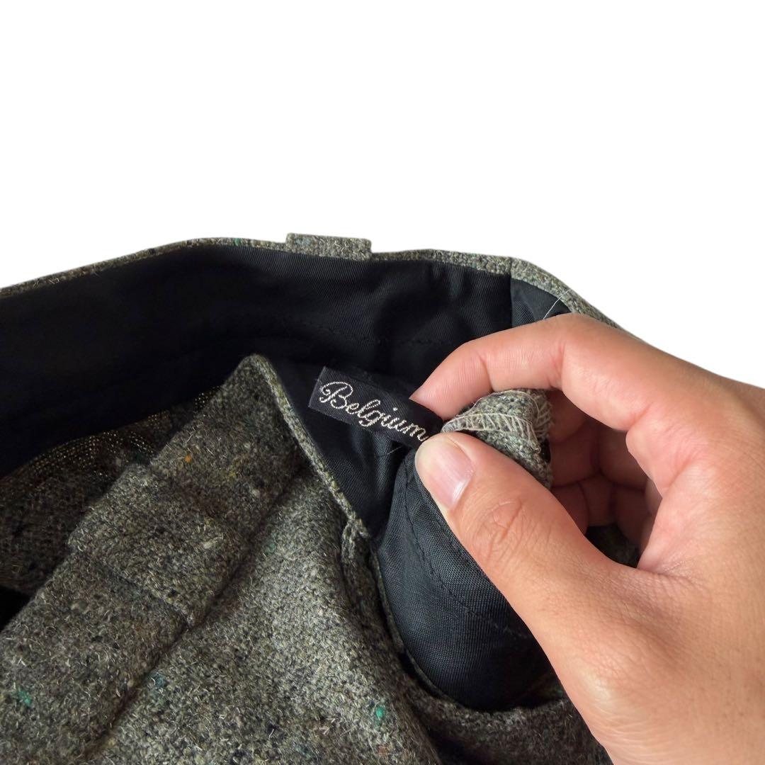 極上 ネップ カスリ 絣 ウール スラックス 70s