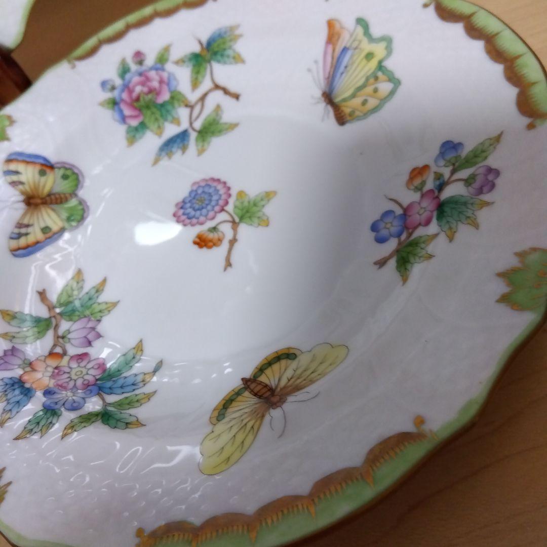 HEREND ヘレンド ヴィクトリアブーケ 18.7cm プレート 2枚　ペア