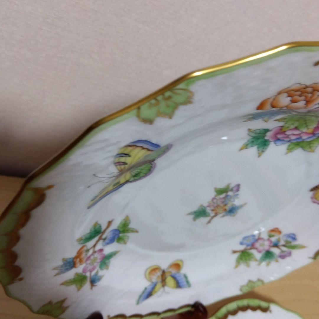 HEREND ヘレンド ヴィクトリアブーケ 18.7cm プレート 2枚　ペア