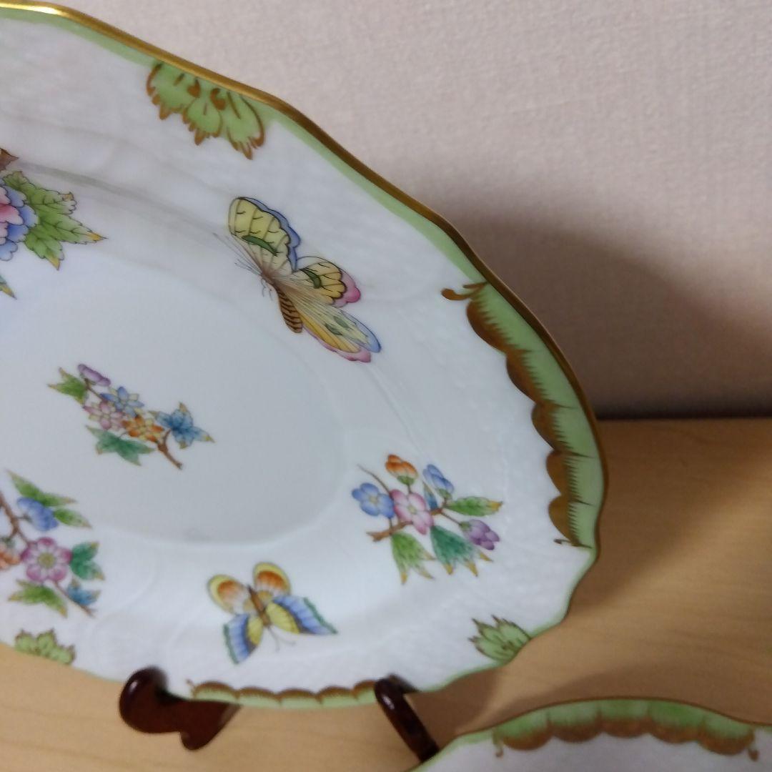 HEREND ヘレンド ヴィクトリアブーケ 18.7cm プレート 2枚　ペア