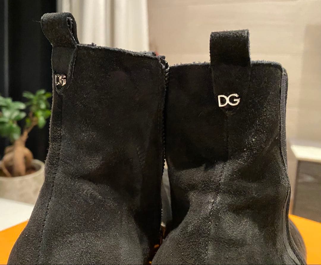 ドルガバ　黒 スエード サイドゴアブーツ