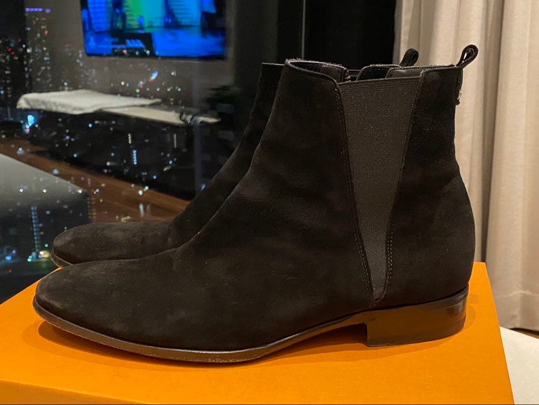 ドルガバ　黒 スエード サイドゴアブーツ