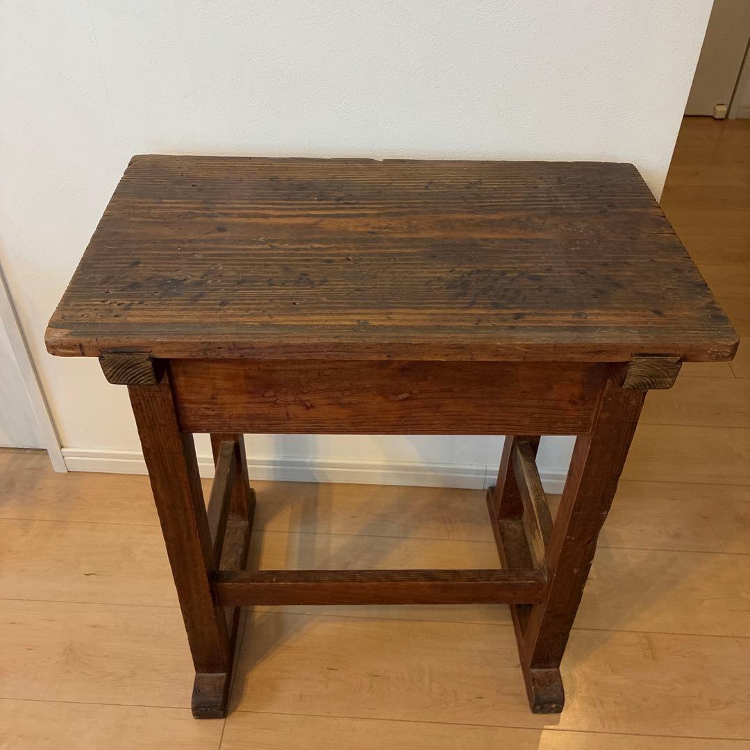 木製学校机　古道具　文机　昭和レトロ　蚤の市　アンティーク家具　テーブル