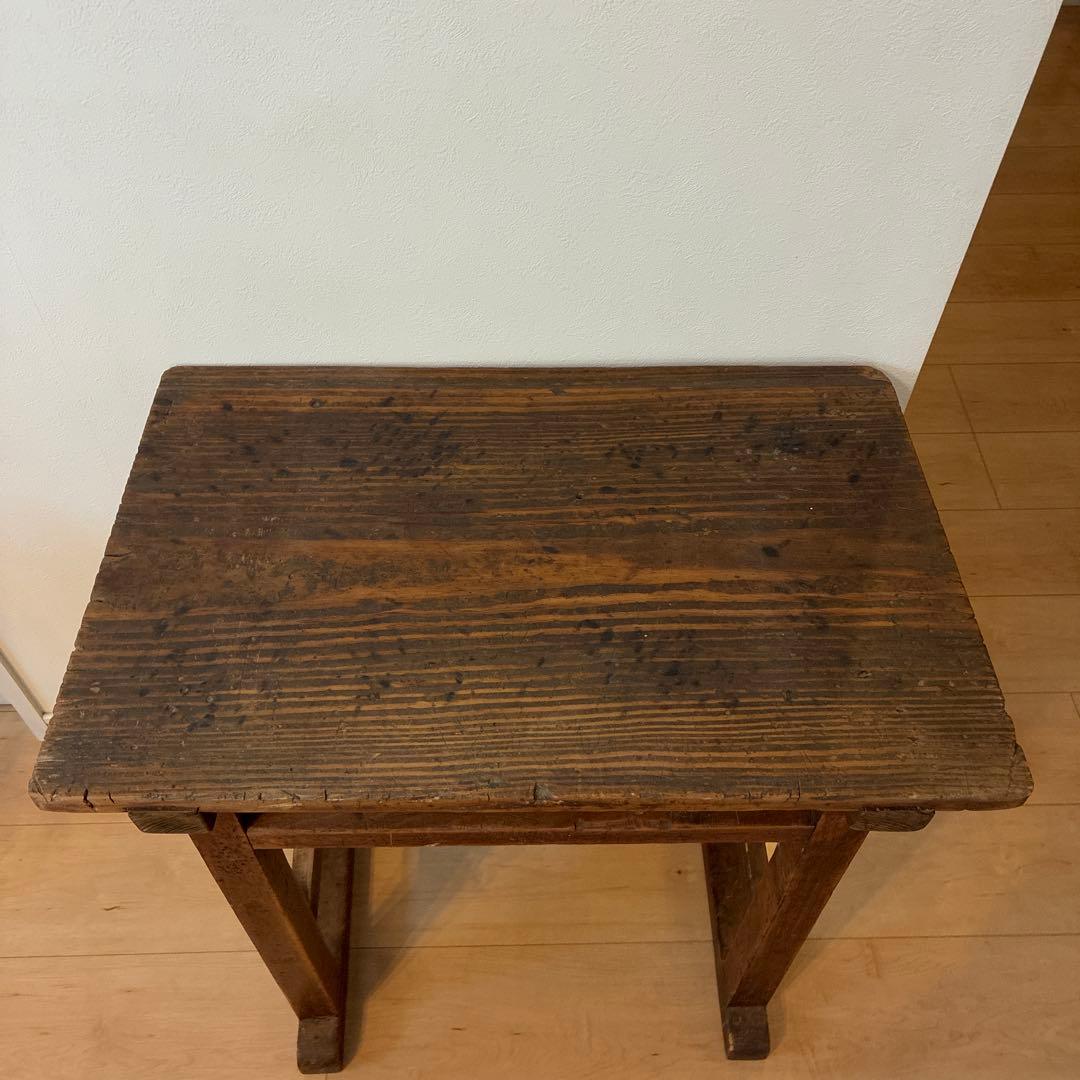 木製学校机　古道具　文机　昭和レトロ　蚤の市　アンティーク家具　テーブル