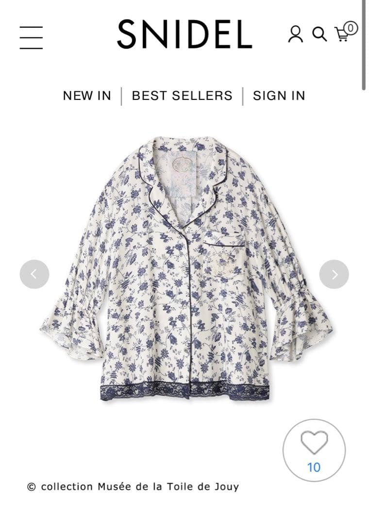 Musee de la Toile de Jouy 開襟シャツ　ロングパンツ