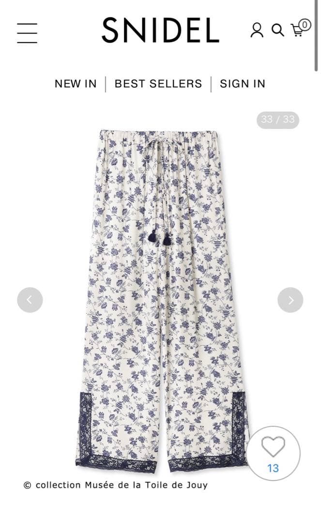 Musee de la Toile de Jouy 開襟シャツ　ロングパンツ