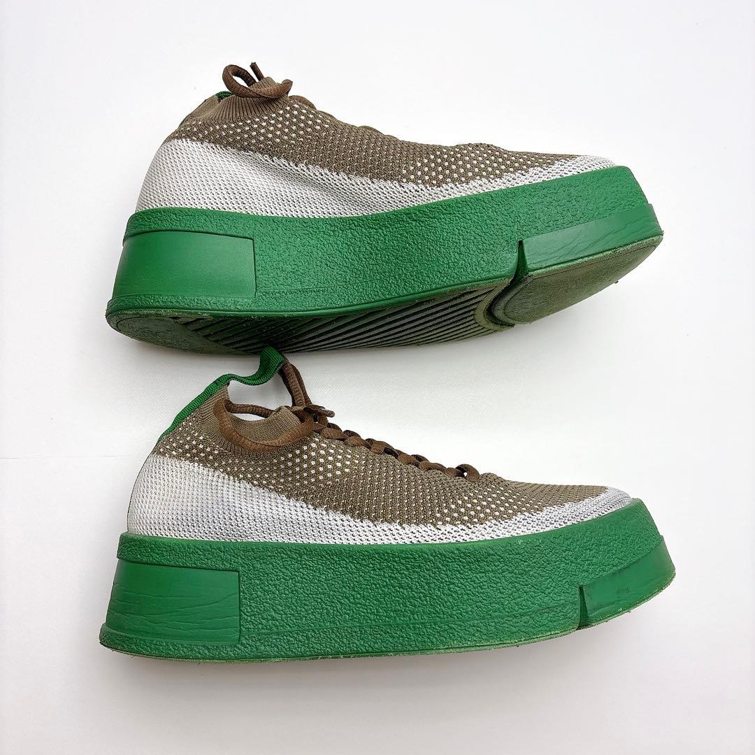 入手困難★　ミキオサカベ　厚底スニーカー　flip　グリーンソール　２５ｃｍ