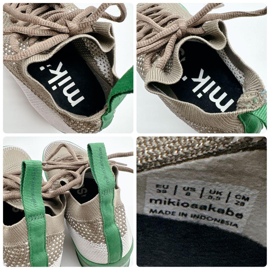 入手困難★　ミキオサカベ　厚底スニーカー　flip　グリーンソール　２５ｃｍ