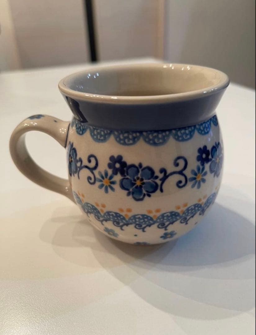 【てる猫】ポーリッシュポタリー　ティーポットとマグカップのセット