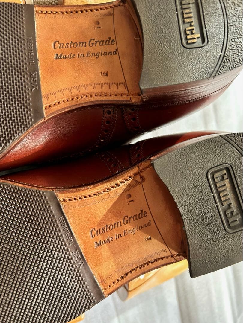 ◆美品◆旧Church Dipromat セミブローグシューズF70