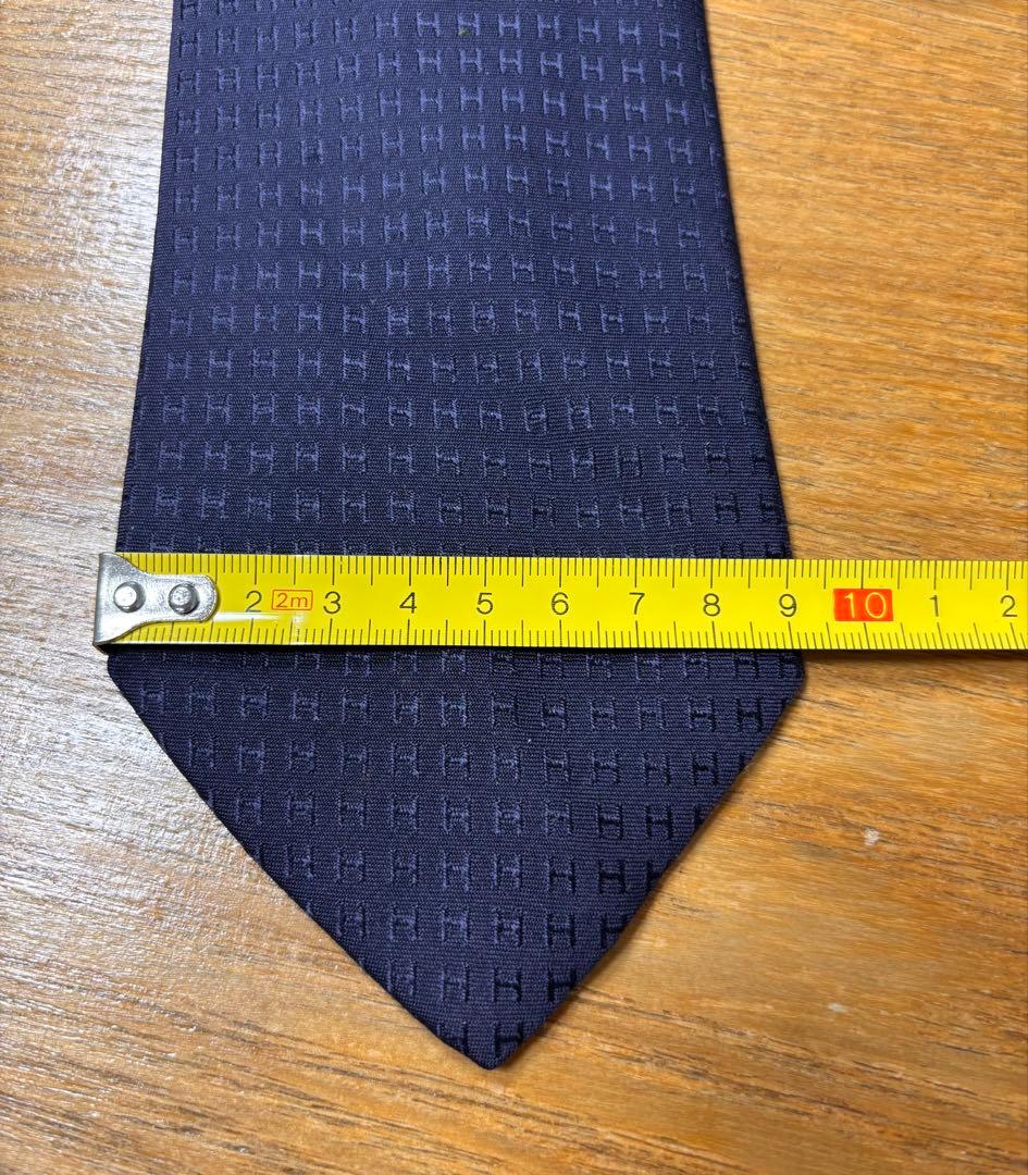 エルメス　ネイビー　ネクタイ