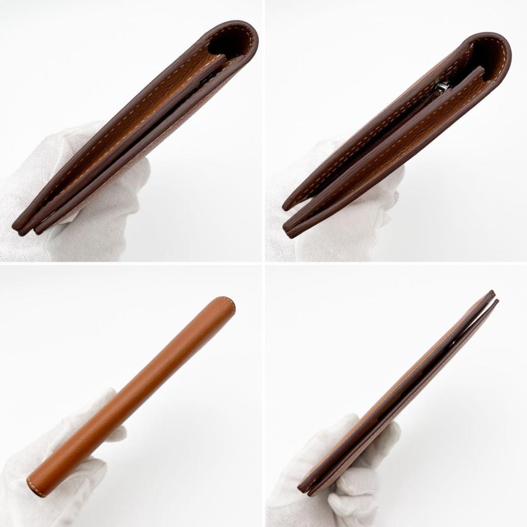 【美品 箱付き】エルメス シチズン ツイル ロング シルクイン 長財布 ブラウン