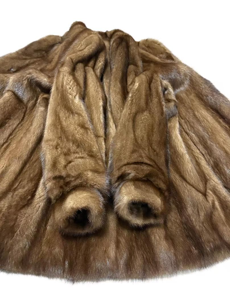 美品　SAGA MINK　ミンクコート　毛皮　毛質艶やか　パステルミンク　柔らか