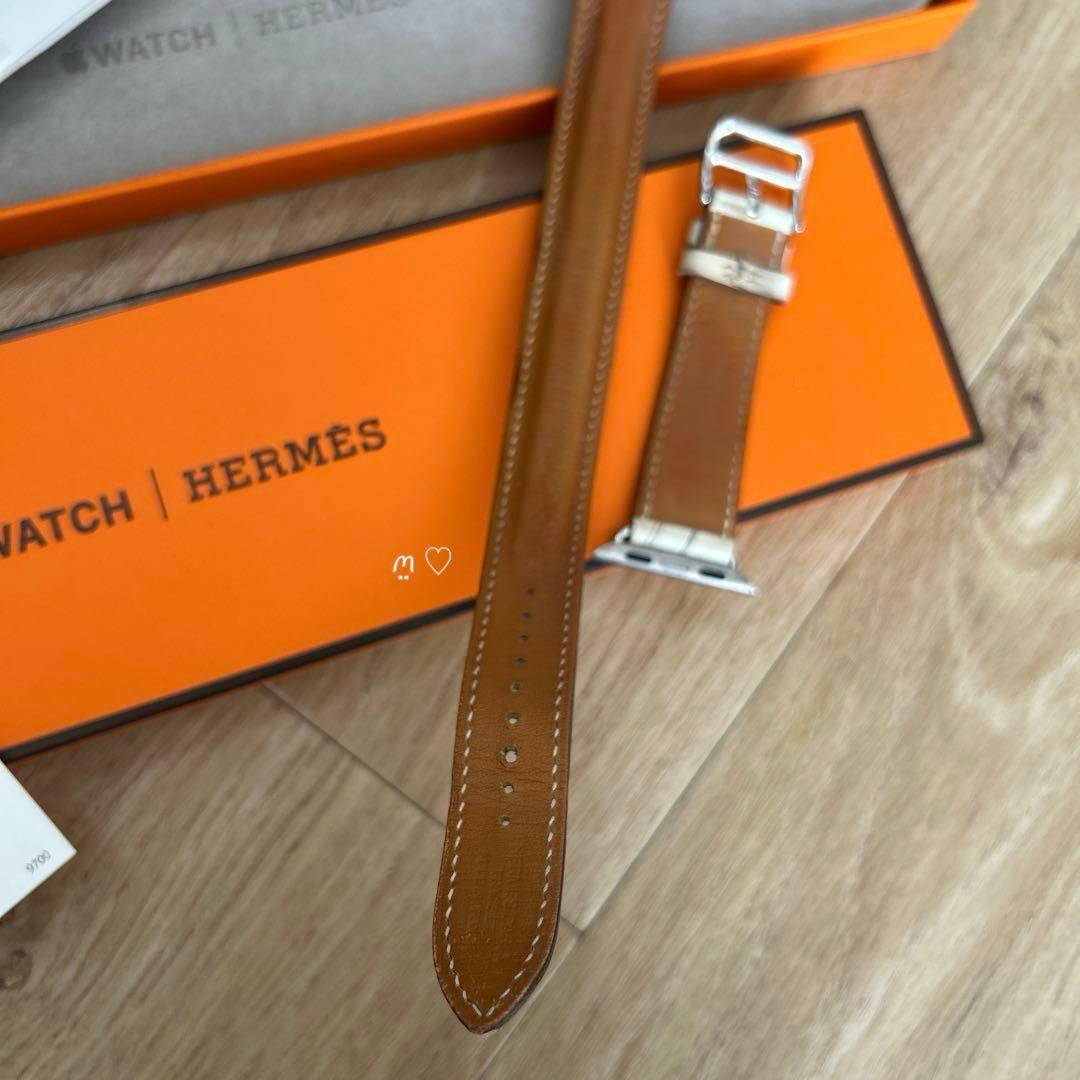 エルメス　ドゥブルトゥールレザーストラップ　アップルウォッチ替えベルト　バンド