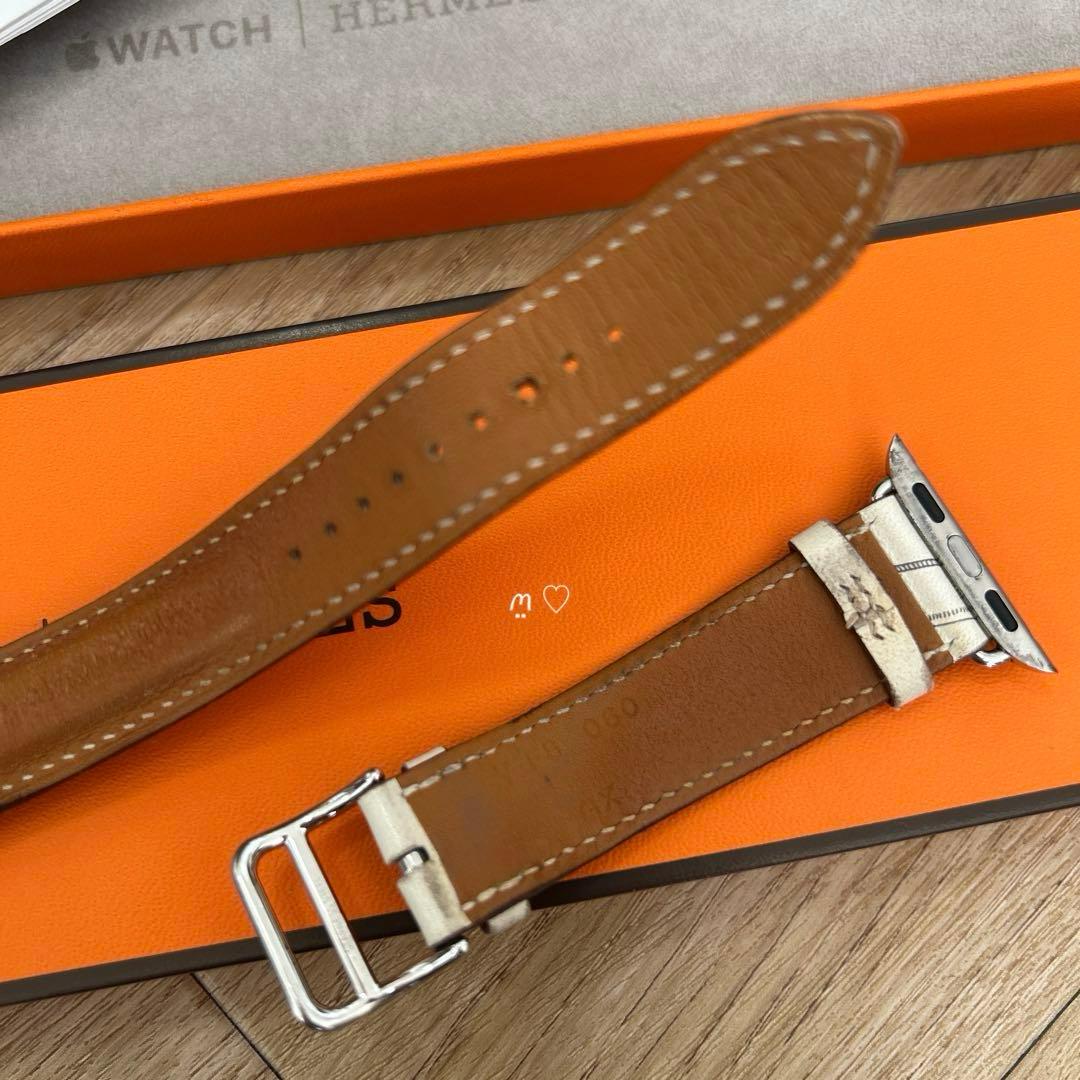 エルメス　ドゥブルトゥールレザーストラップ　アップルウォッチ替えベルト　バンド