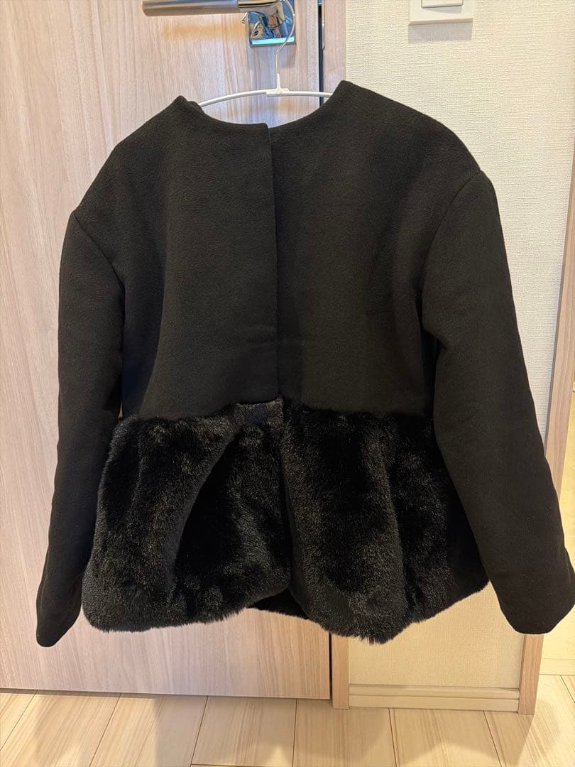 ジャケット・アウター birthday bash PEPLUM FUR DOCKING COAT