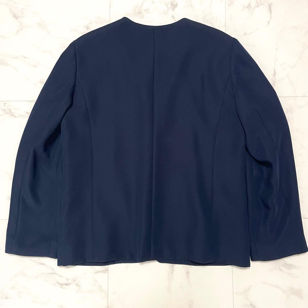 極美品 アーバンリサーチドアーズ ノーカラー Vネックジャケット 濃紺 1