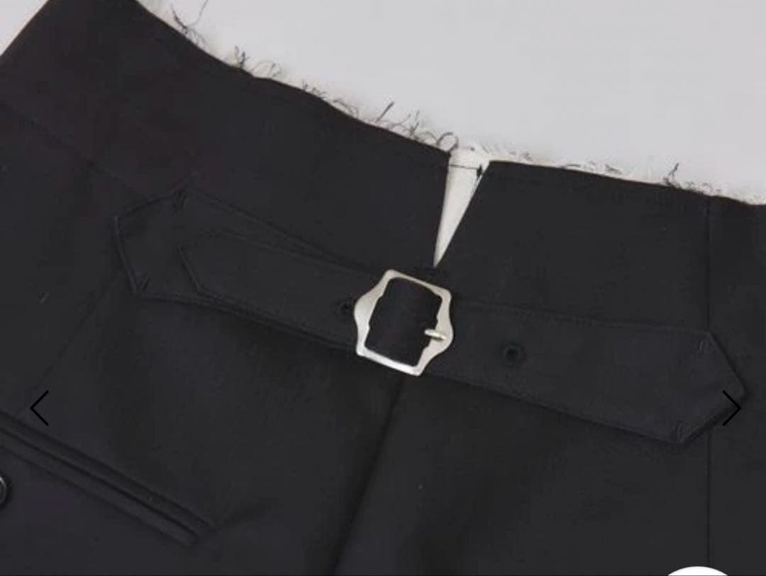 コットンニーレングスワイドパンツ