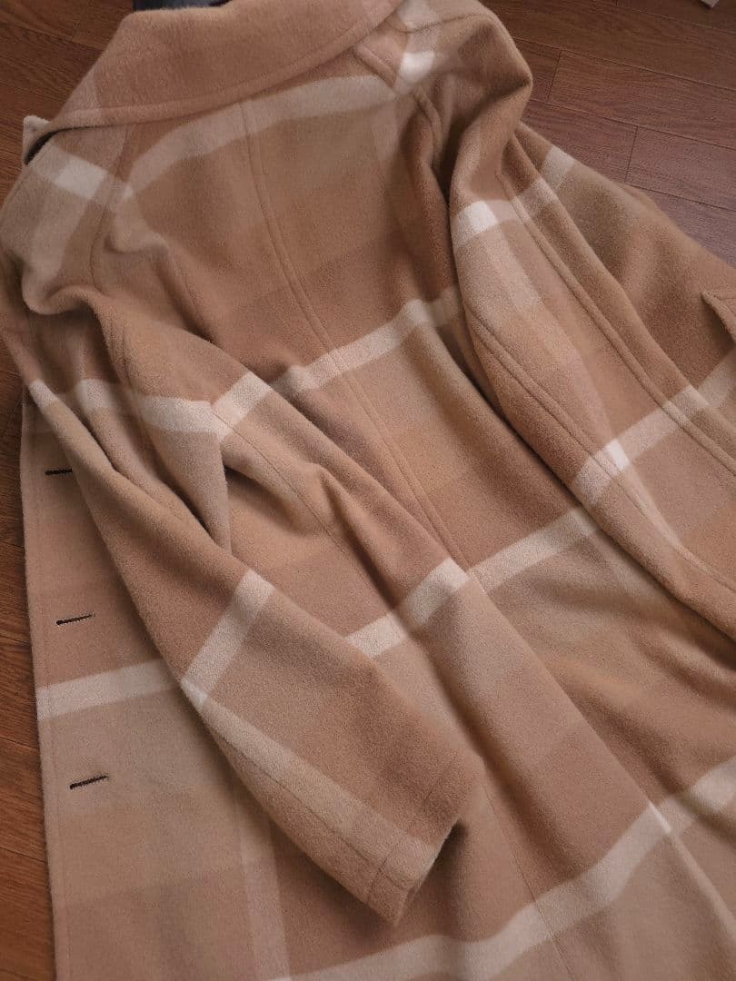 超希少 ブラックレーベル クレストブリッジ チェスターコート ベージュチェック