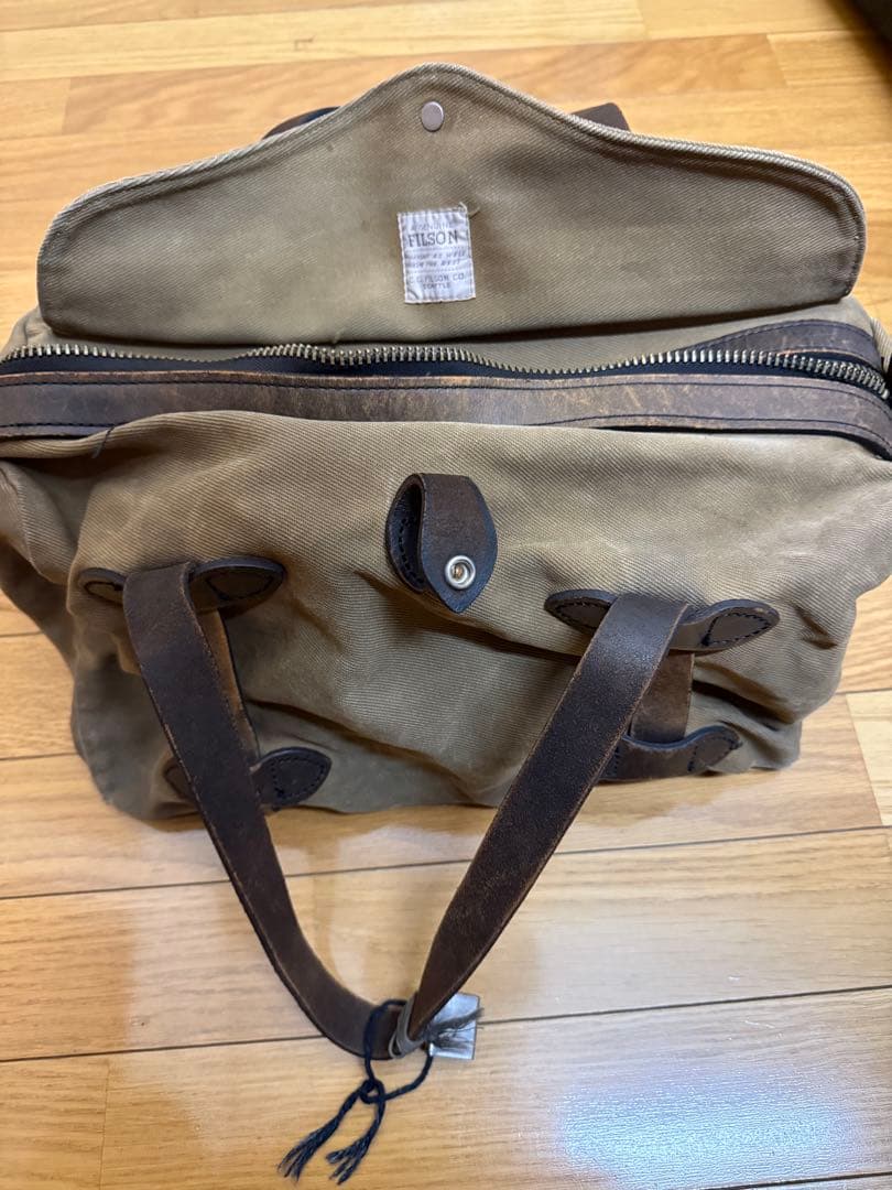 フィルソンブラウンキャンバスボストンバッグ
