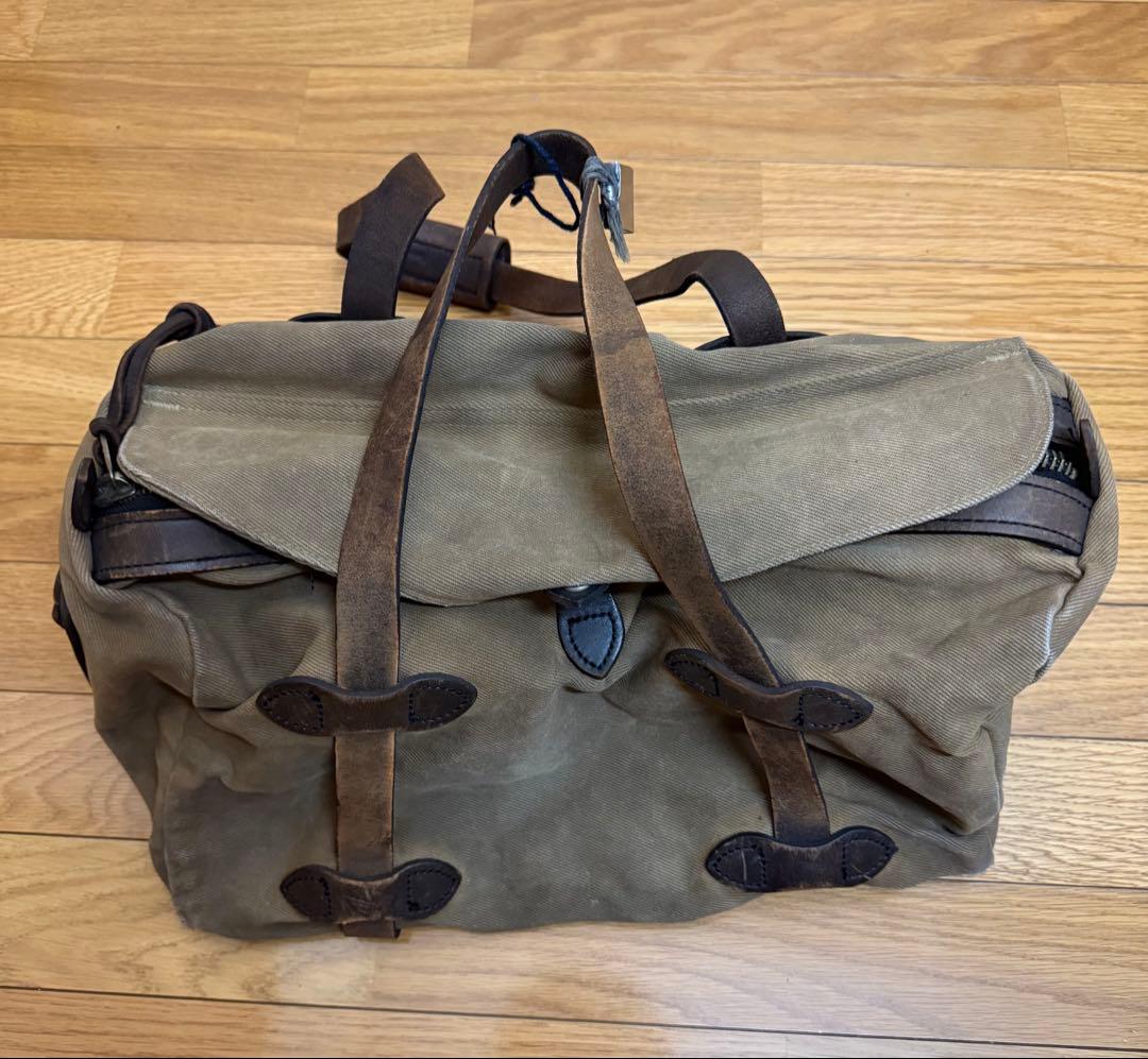 フィルソンブラウンキャンバスボストンバッグ