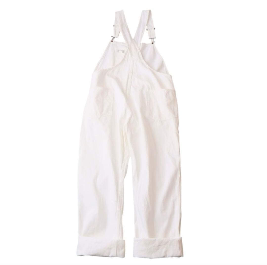 LENO 真っ白可愛いホワイトデニムサロペットオーバーオール　サイズ3