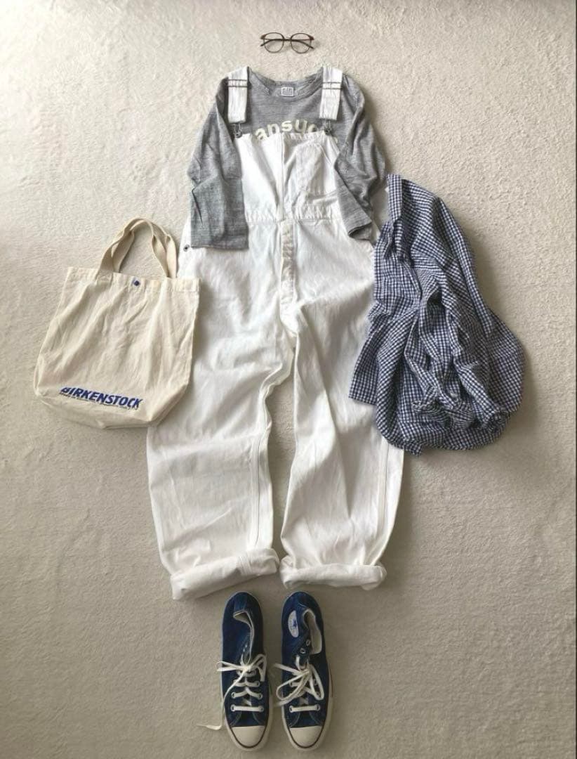 LENO 真っ白可愛いホワイトデニムサロペットオーバーオール　サイズ3
